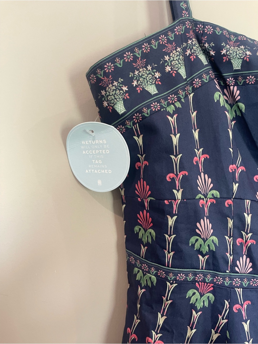 Hill House NWT Navy Margot Dress in Trailing Fern - Picture 6 of 12